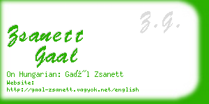 zsanett gaal business card